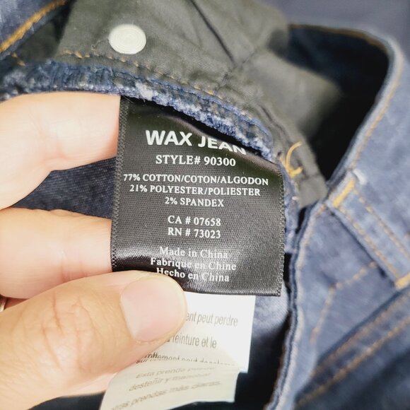 Wax Jean Women's Blue Cotton Pockets Flat Front High Rise Jean Short Size Small - Picture 9 of 12